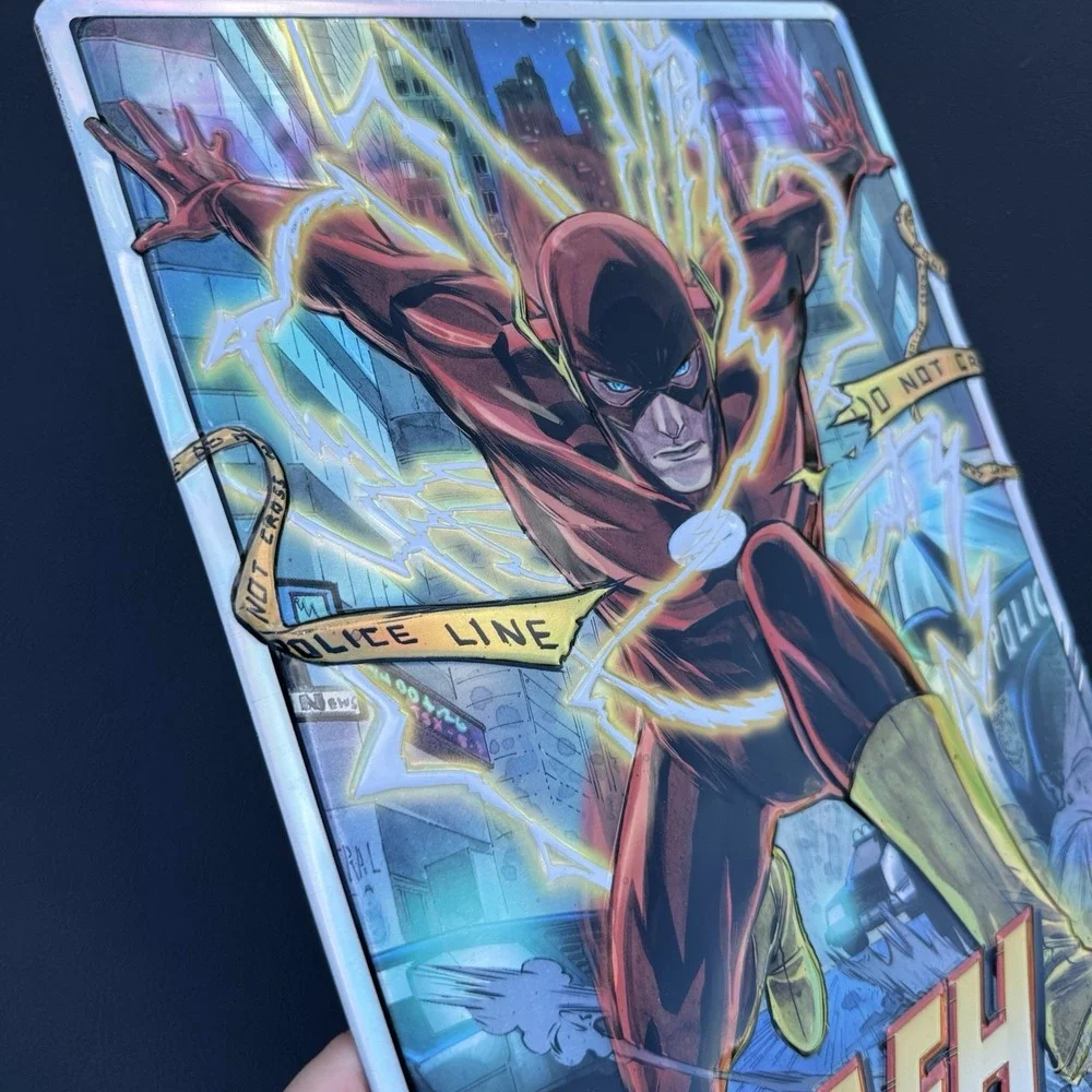 The Flash Wall Decor Tin Sign, Iridescent,‎ Holographic, DC Comics Poster